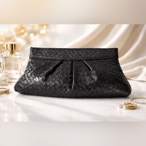 Black Woven Clutch